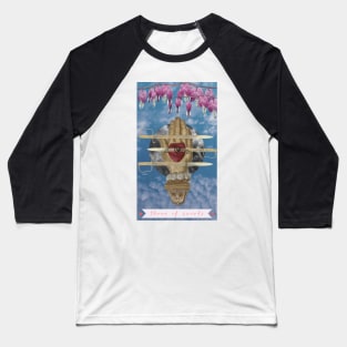 Three of Swords Baseball T-Shirt